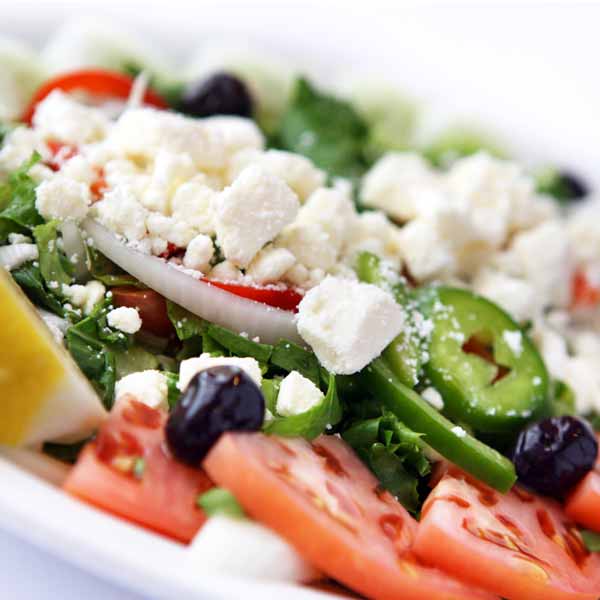Shepard salad with feta cheese by Food Photographer Chicago, Menu Designer, and Logo Designer